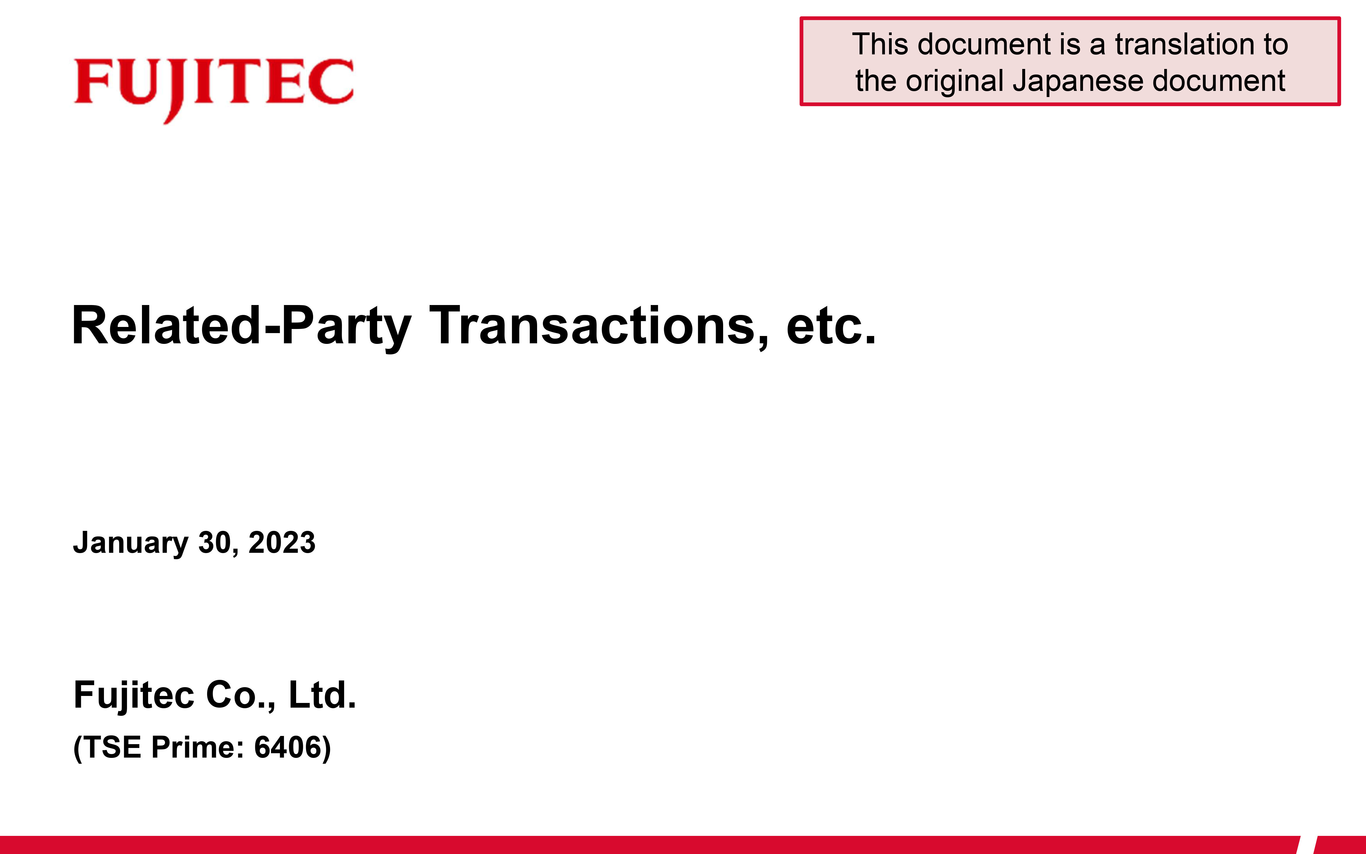 Related-Party Transactions, etc.